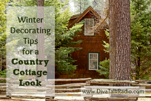 winter decorating country cottage